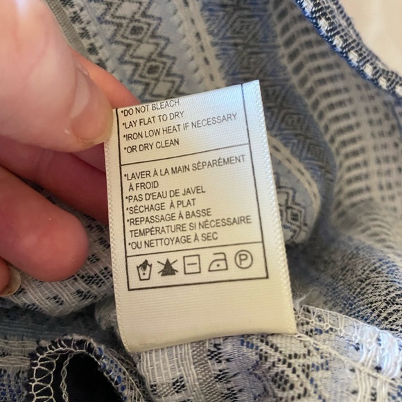 NWOT Jack by BB Dakota Patterned Blue Sleeveless Shift Dress Size Small - Picture 10 of 10